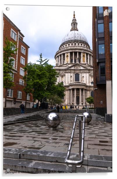 St.Pauls in London Acrylic by Clive Wells