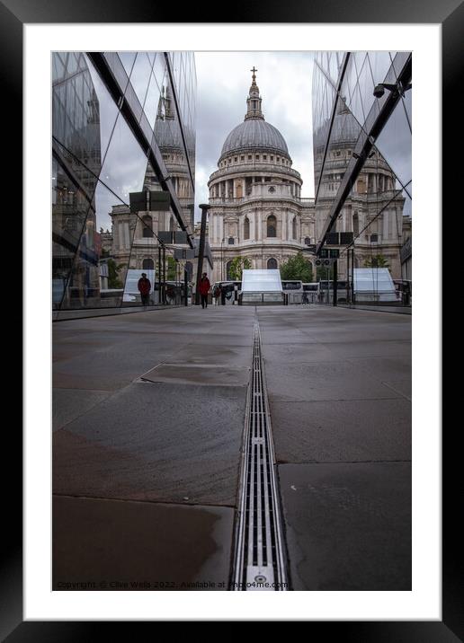 Leading line to St.Paul`s Framed Mounted Print by Clive Wells