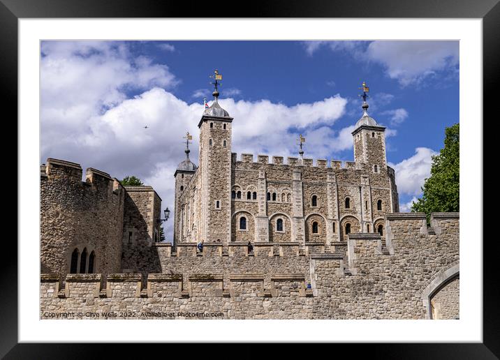 The Tower of London Framed Mounted Print by Clive Wells