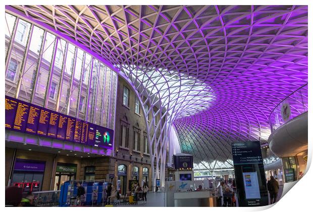The new concourse at Kings Cross Station. Print by Clive Wells