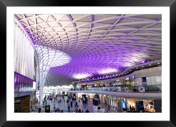 Looking down the concourse at Kings Cross Framed Mounted Print by Clive Wells