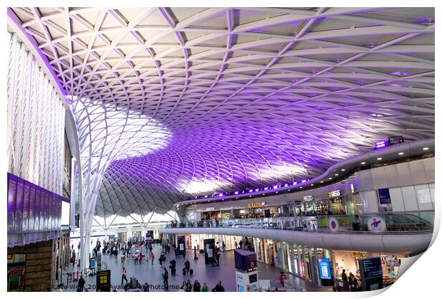 Looking down the concourse at Kings Cross Print by Clive Wells