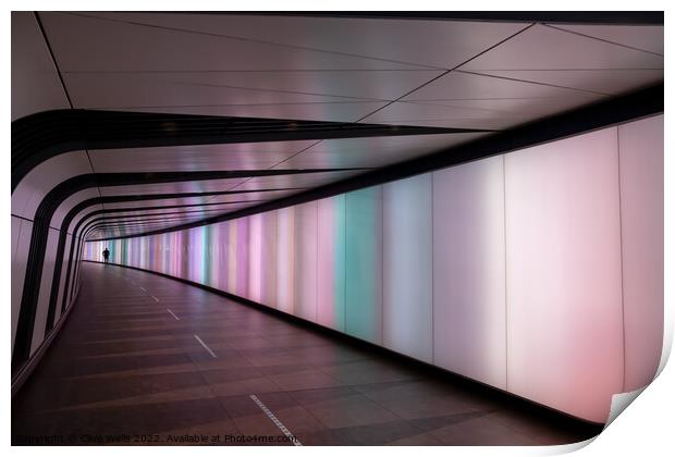 The lightwall at Kings Cross  Print by Clive Wells