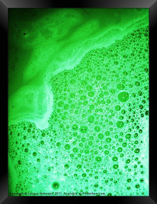 BUBBLE POWER - 2. Green Framed Print by Jacque Mckenzie