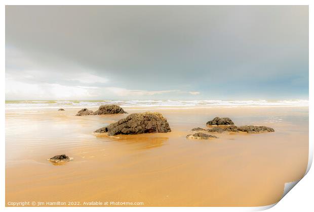 Irish Surf beach Print by jim Hamilton