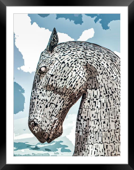 The Kelpies - Falkirk - Scotland Framed Mounted Print by Peter Gaeng