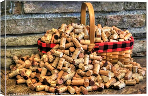 My Corks Runneth Over Canvas Print by Donna Kennedy