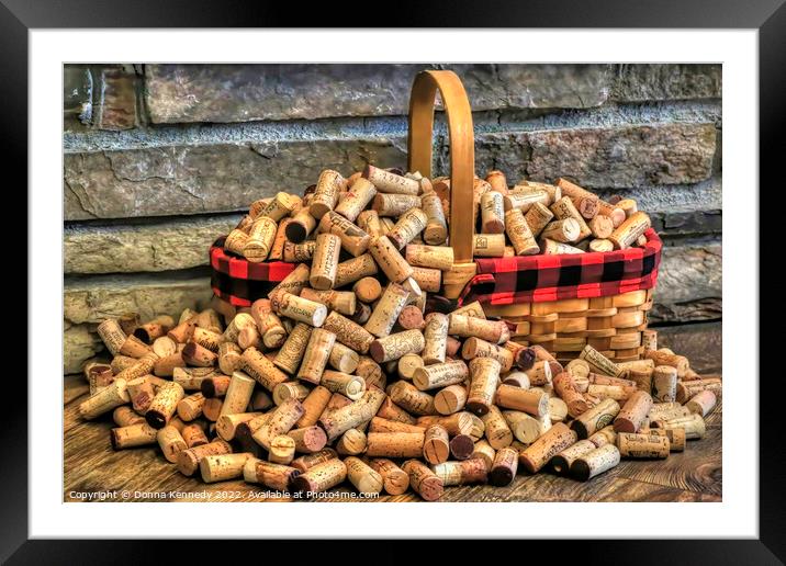 My Corks Runneth Over Framed Mounted Print by Donna Kennedy