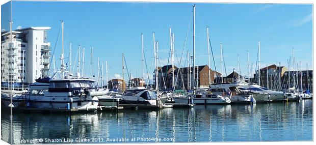 Sovereign Harbour Canvas Print by Sharon Lisa Clarke