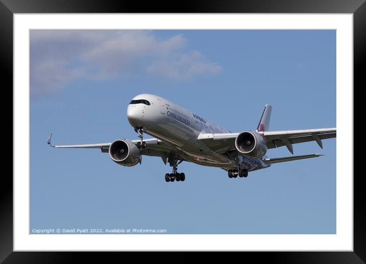 China Airlines Airbus A350 Framed Mounted Print by David Pyatt