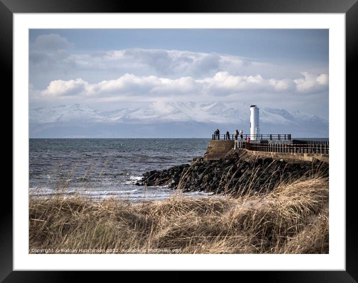 Mountains of Arran in snow Framed Mounted Print by Rodney Hutchinson