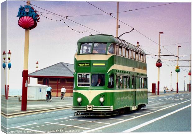 Majestic Heritage Tram in Blackpool Canvas Print by Rodney Hutchinson
