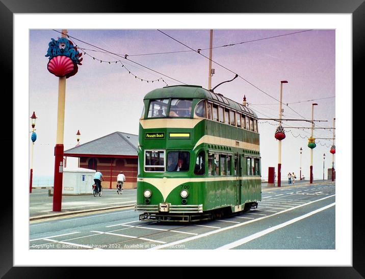 Majestic Heritage Tram in Blackpool Framed Mounted Print by Rodney Hutchinson