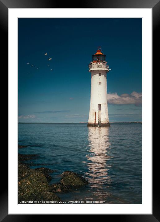 Fort Perch Rock Lighthouse Framed Mounted Print by philip kennedy