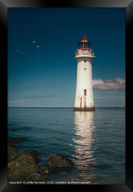 Fort Perch Rock Lighthouse Framed Print by philip kennedy