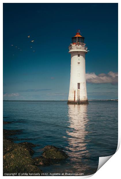 Fort Perch Rock Lighthouse Print by philip kennedy