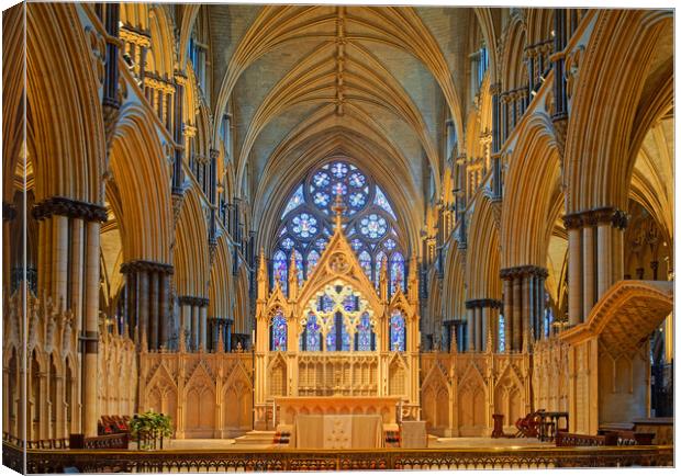 Lincoln Cathedral Altar Canvas Print by Darren Galpin