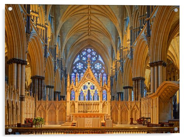 Lincoln Cathedral Altar Acrylic by Darren Galpin