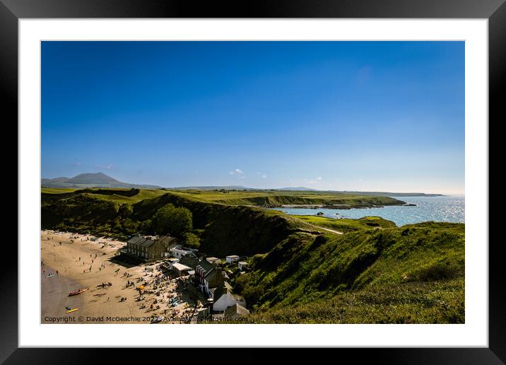 Serene Welsh coast Framed Mounted Print by David McGeachie