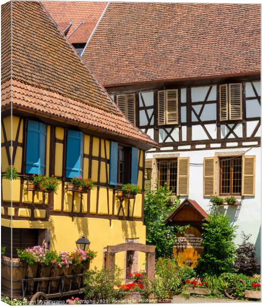 Eguisheim Half-Timbers Canvas Print by DiFigiano Photography