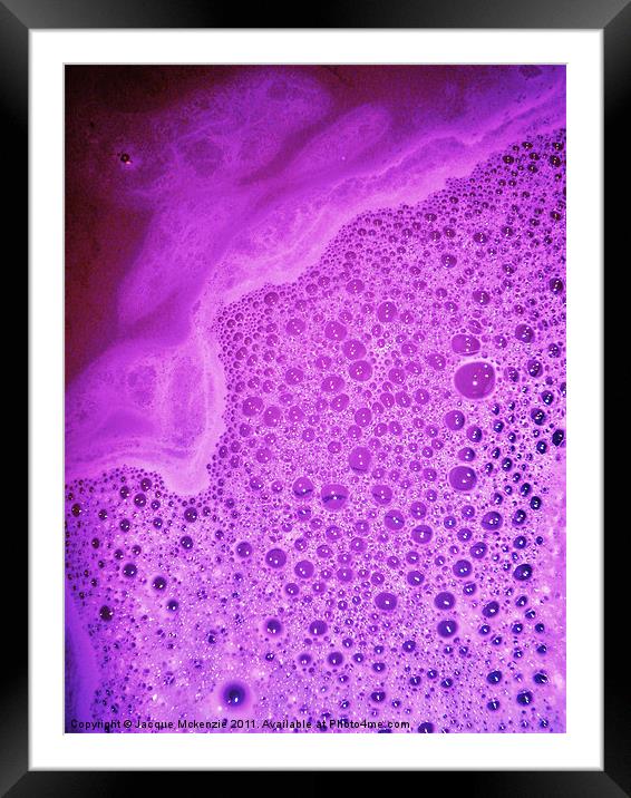 BUBBLE POWER - 3. Lilac mix Framed Mounted Print by Jacque Mckenzie