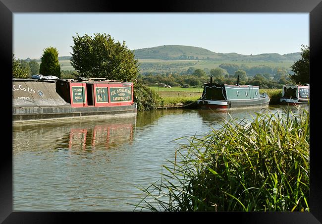 Narrowboats in the Chilterns Framed Print by graham young