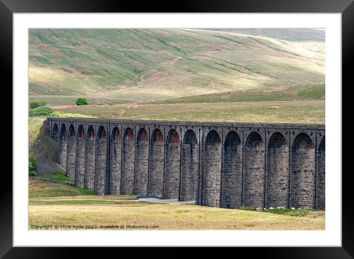 Ribblesdale Viaduct Framed Mounted Print by chris hyde