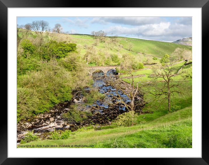 River Ribble North Yorkshire Framed Mounted Print by chris hyde