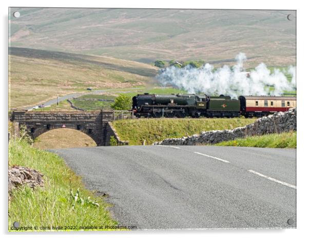 Steam Train Braunton Acrylic by chris hyde