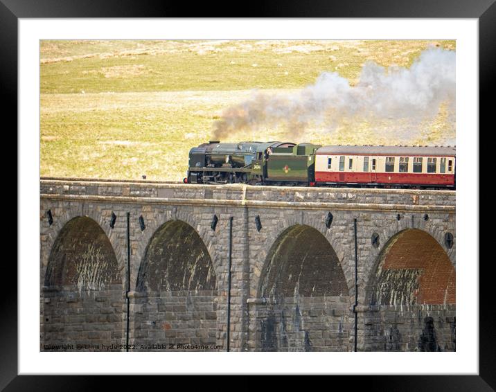 Braunton on the Ribblesdale Viaduct Framed Mounted Print by chris hyde
