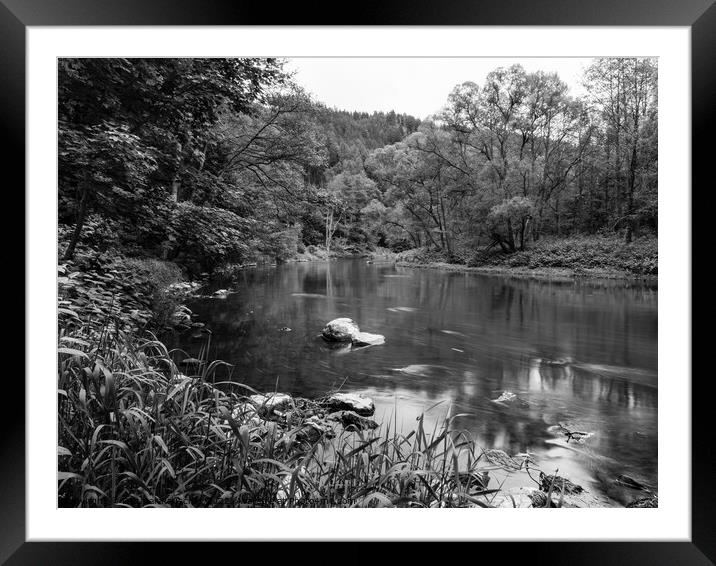 River Ohre Landscape near Carlsbad or Karlovy Vary in Bohemia Framed Mounted Print by Dietmar Rauscher