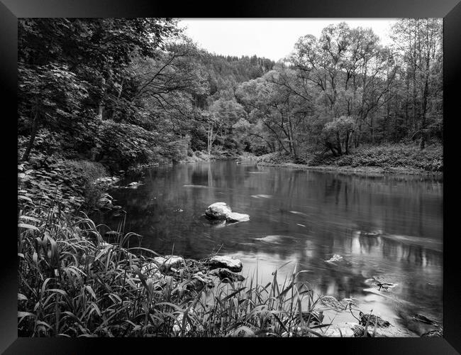 River Ohre Landscape near Carlsbad or Karlovy Vary in Bohemia Framed Print by Dietmar Rauscher