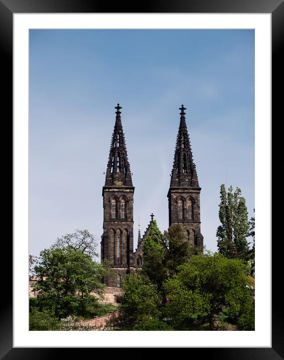 Vysehrad Basilica in Prague, Czech Republic Framed Mounted Print by Dietmar Rauscher