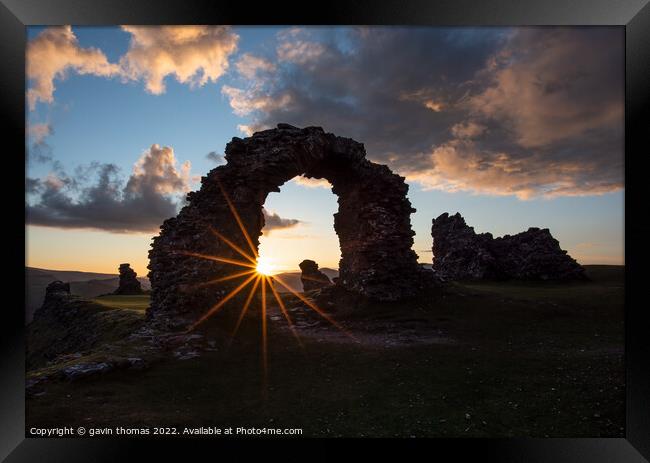 Arch ways and Sungods Framed Print by gavin thomas