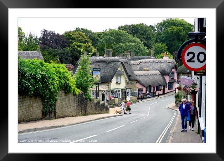 Shanklin thatched village on the Isle of Wight. Framed Mounted Print by john hill