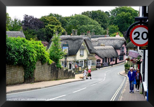 Shanklin thatched village on the Isle of Wight. Framed Print by john hill