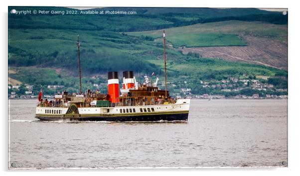Waverley Paddle Steamer on the Clyde - Scotland Acrylic by Peter Gaeng