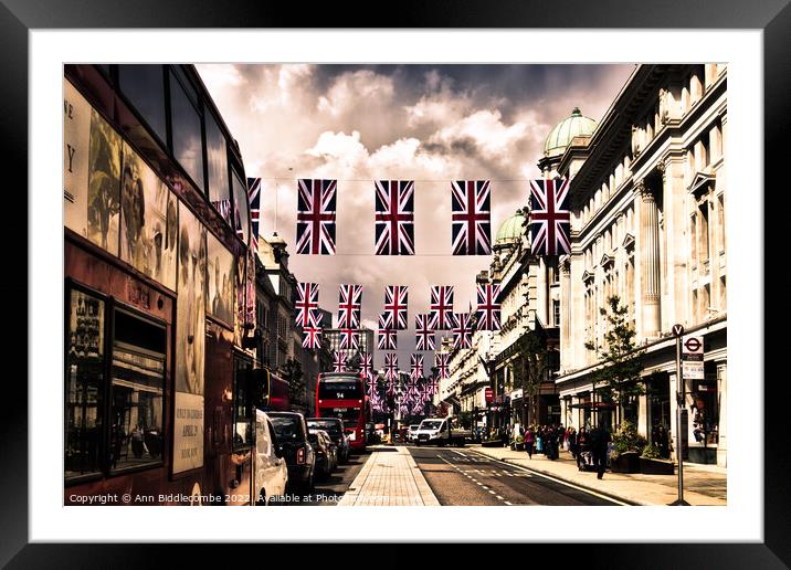 Jubilee street in London Framed Mounted Print by Ann Biddlecombe