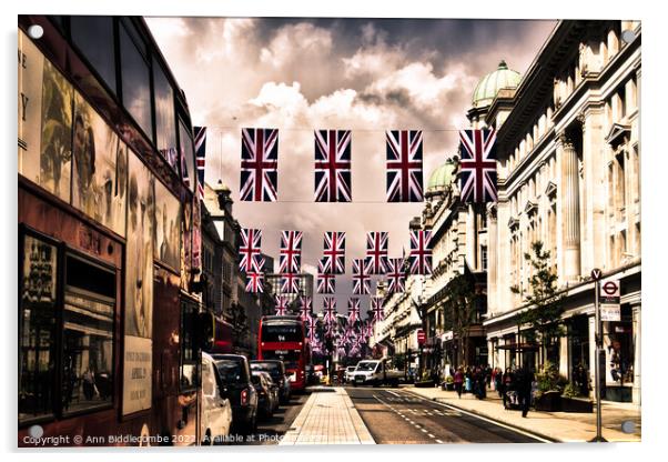 Jubilee street in London Acrylic by Ann Biddlecombe