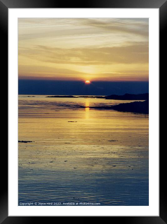 Golden Sunset West Coast of Scotland Framed Mounted Print by Joyce Hird