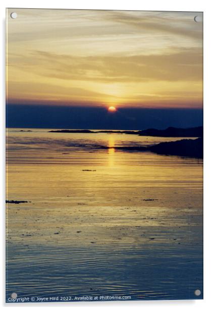 Golden Sunset West Coast of Scotland Acrylic by Joyce Hird