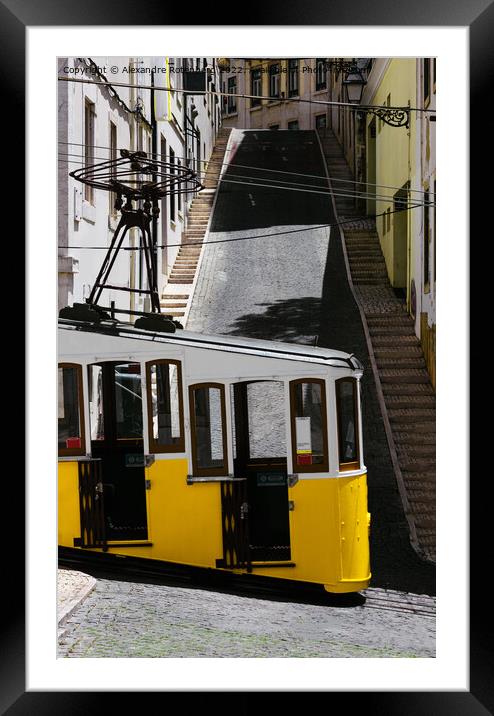 Lisbon Tram Framed Mounted Print by Alexandre Rotenberg