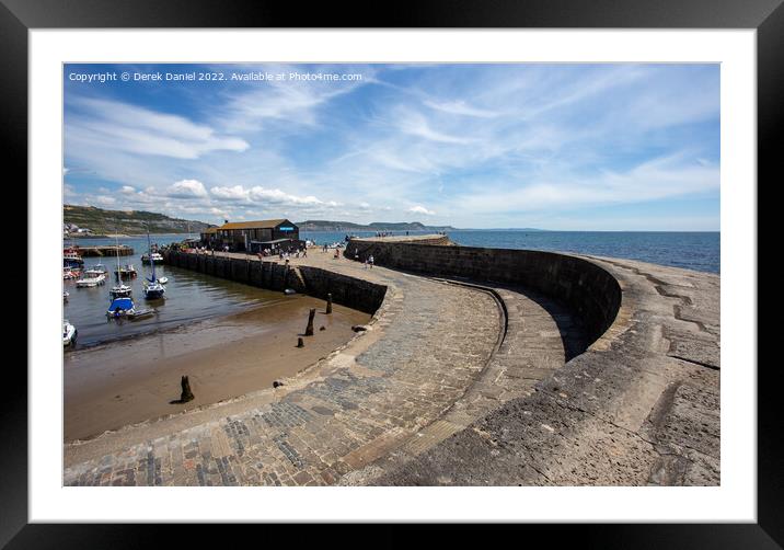 On Top of the Harbour Wall (The Cobb) #2 Framed Mounted Print by Derek Daniel