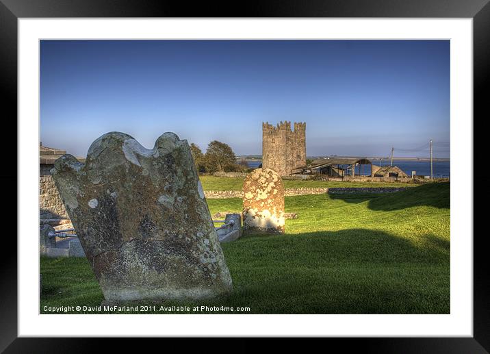 Kilclief Churchyard and Castle Framed Mounted Print by David McFarland