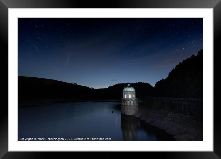Garrag Ddu Dam control tower under the stars Framed Mounted Print by Mark Hetherington
