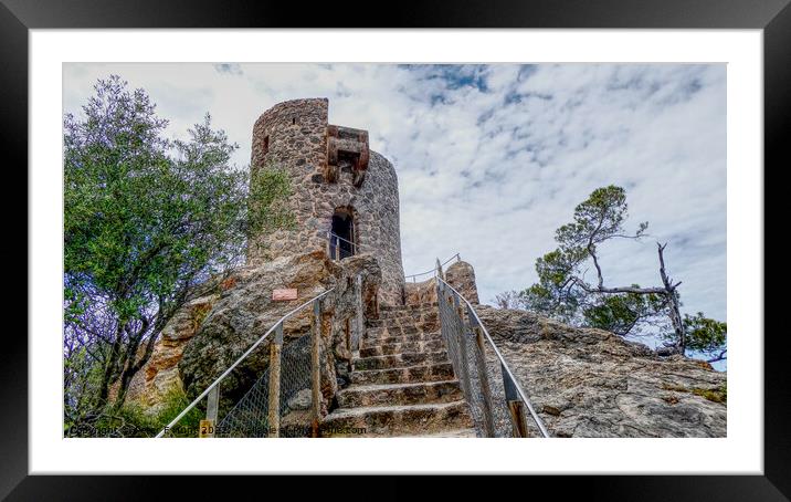 The Watch Tower Mallorca  Framed Mounted Print by Peter F Hunt