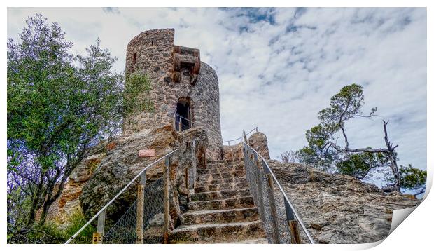 The Watch Tower Mallorca  Print by Peter F Hunt