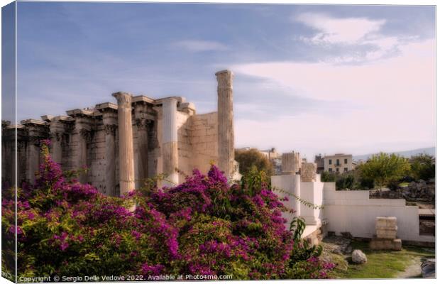 Hadrian's Library archaeological site in Athens, Greece Canvas Print by Sergio Delle Vedove
