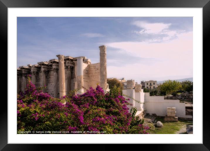 Hadrian's Library archaeological site in Athens, Greece Framed Mounted Print by Sergio Delle Vedove