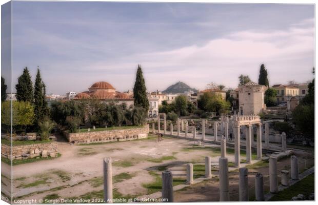 Roman Agora archaeological site in Athens, Greece Canvas Print by Sergio Delle Vedove